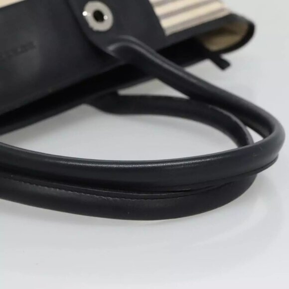 BURBERRY Tote Bag Canvas White Auth - Picture 8 of 16